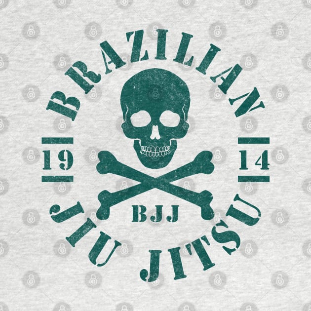 JIU JITSU - SKULL AND CROSSBONES by Tshirt Samurai